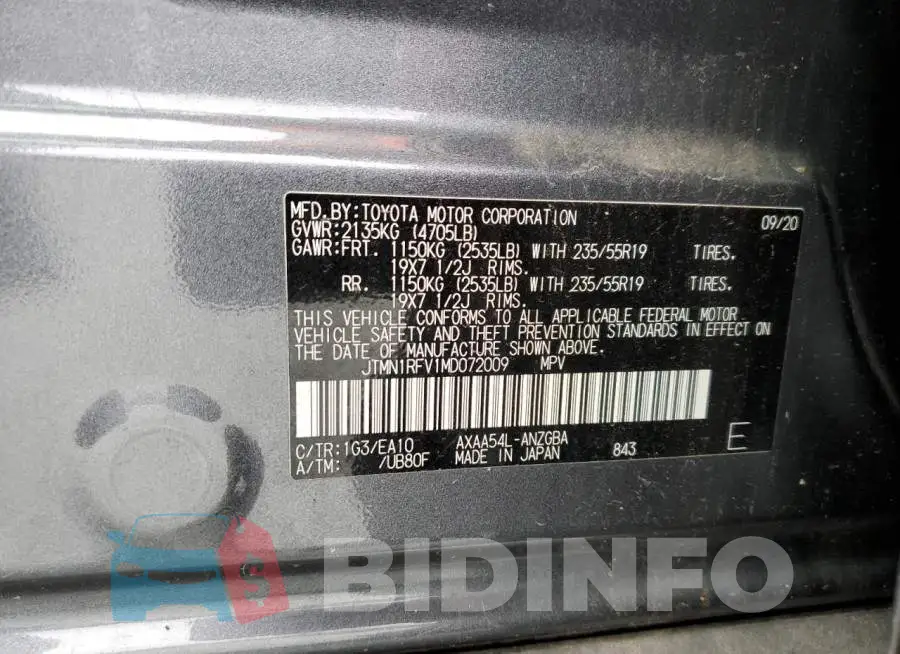 JTMN1RFV1MD072009 Photo# 13