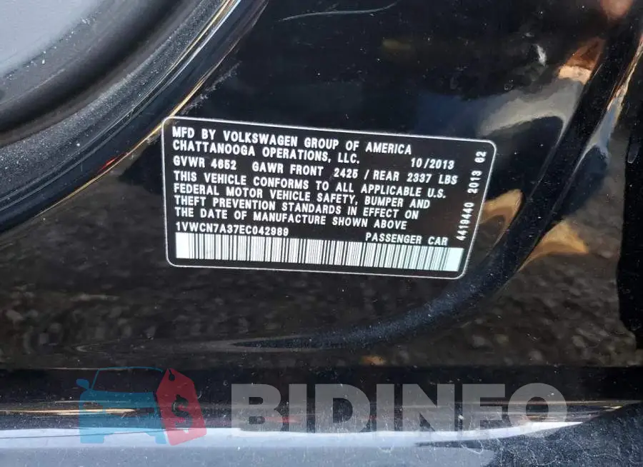 1VWCN7A37EC042989 Photo# 12