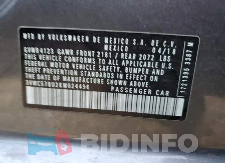 3VWC57BU2KM024496 Photo# 12
