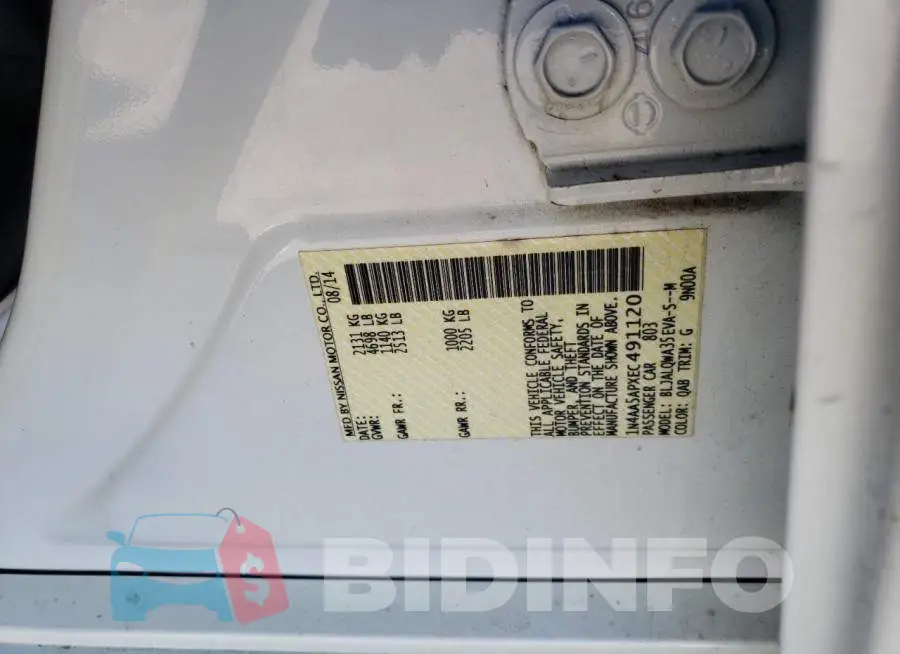1N4AA5APXEC491120 Photo# 12