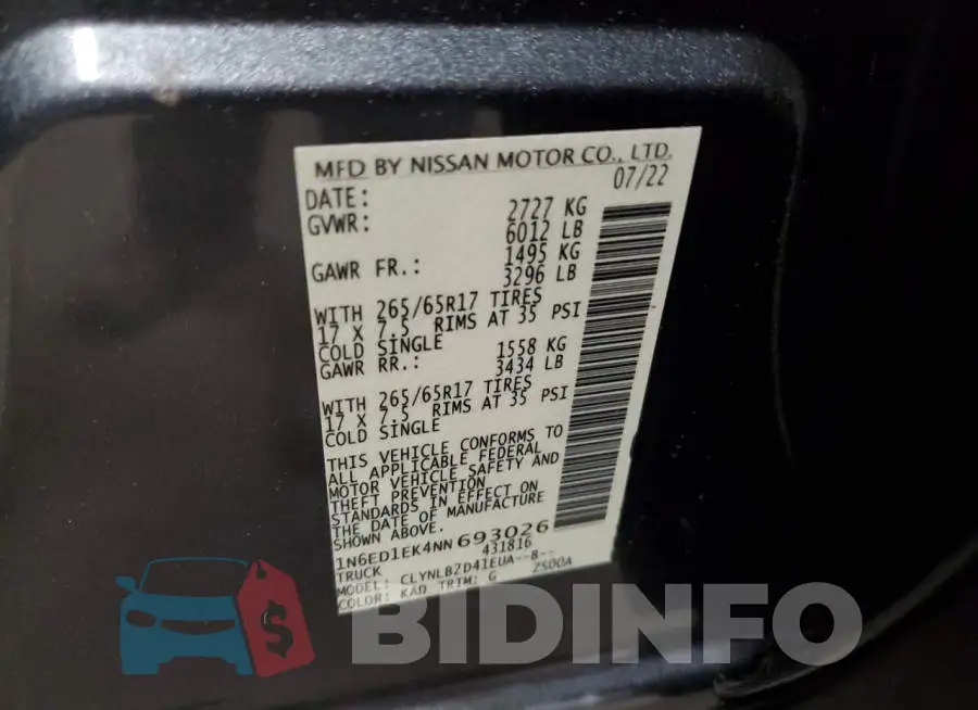 1N6ED1EK4NN693026 Photo# 10
