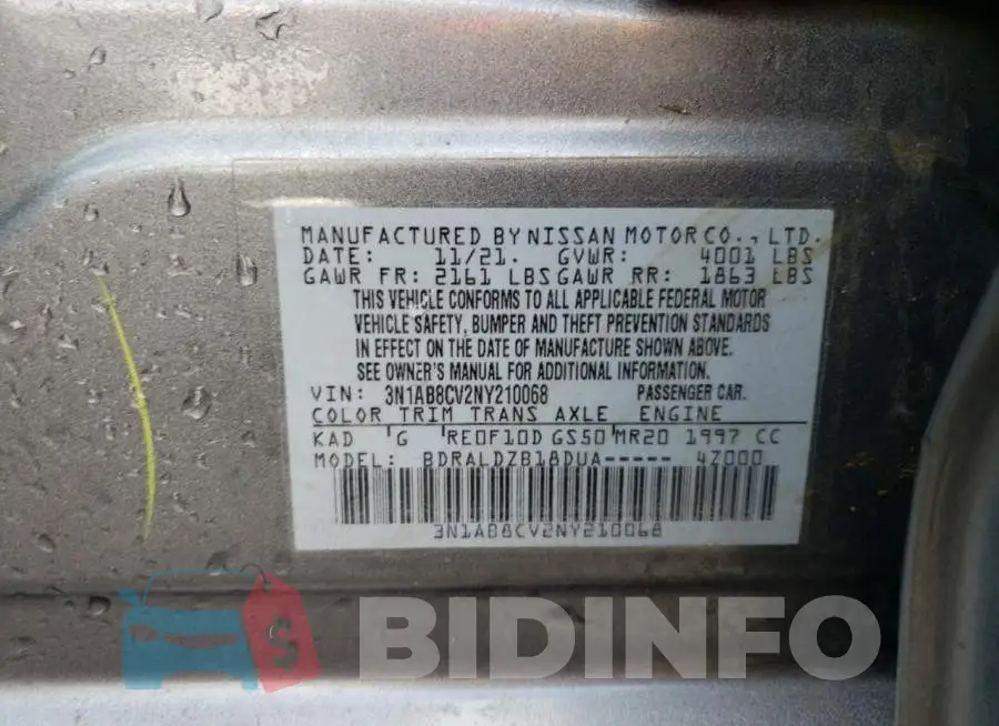 3N1AB8CV2NY210068 Photo# 12