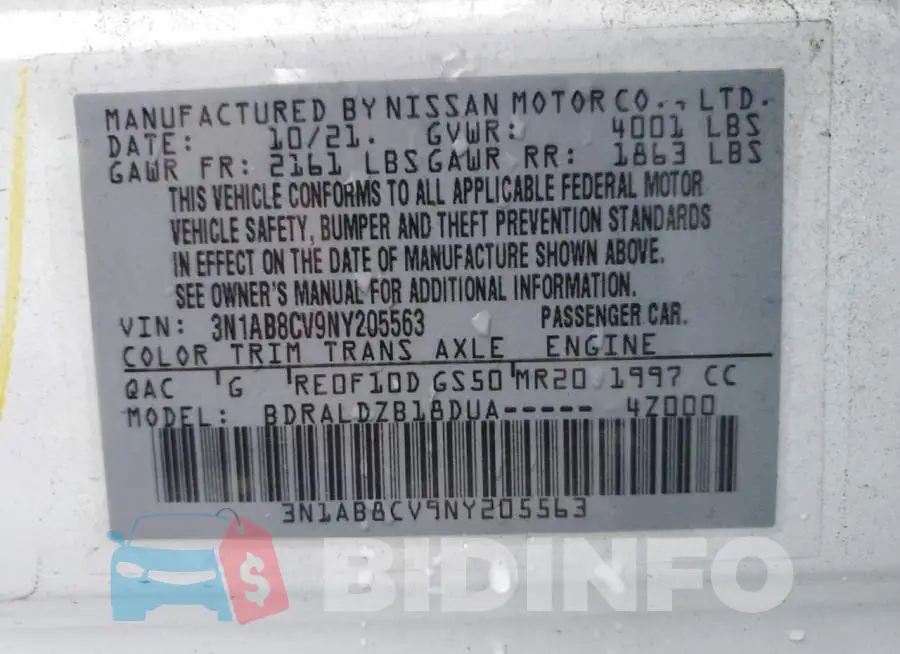 3N1AB8CV9NY205563 Photo# 12