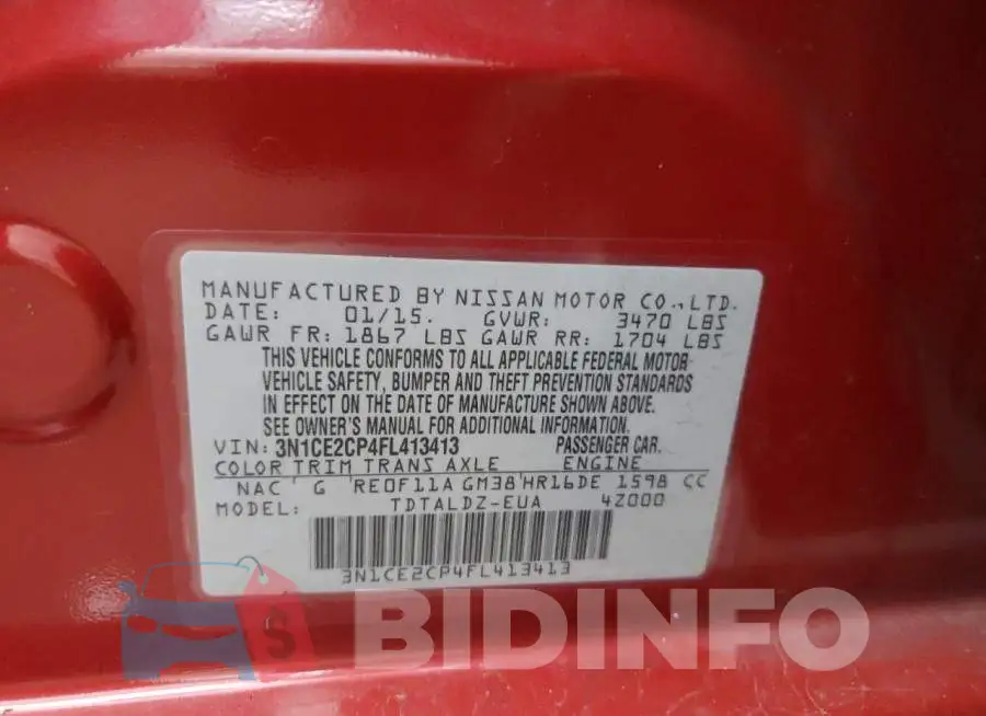 3N1CE2CP4FL413413 Photo# 13
