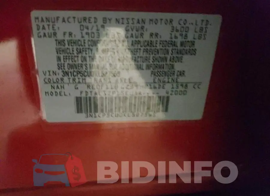 3N1CP5CU0KL527565 Photo# 13