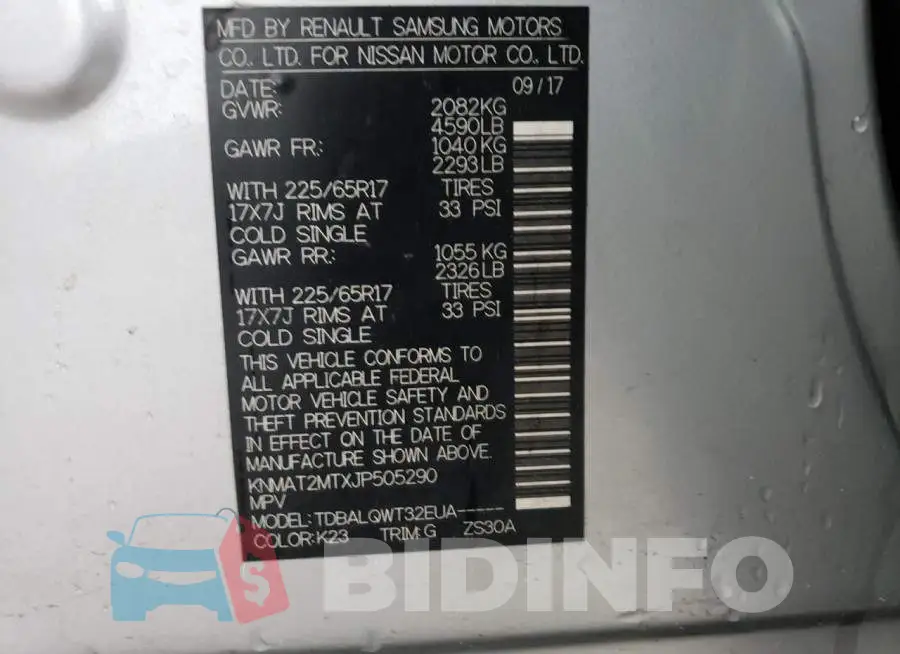 KNMAT2MTXJP505290 Photo# 12