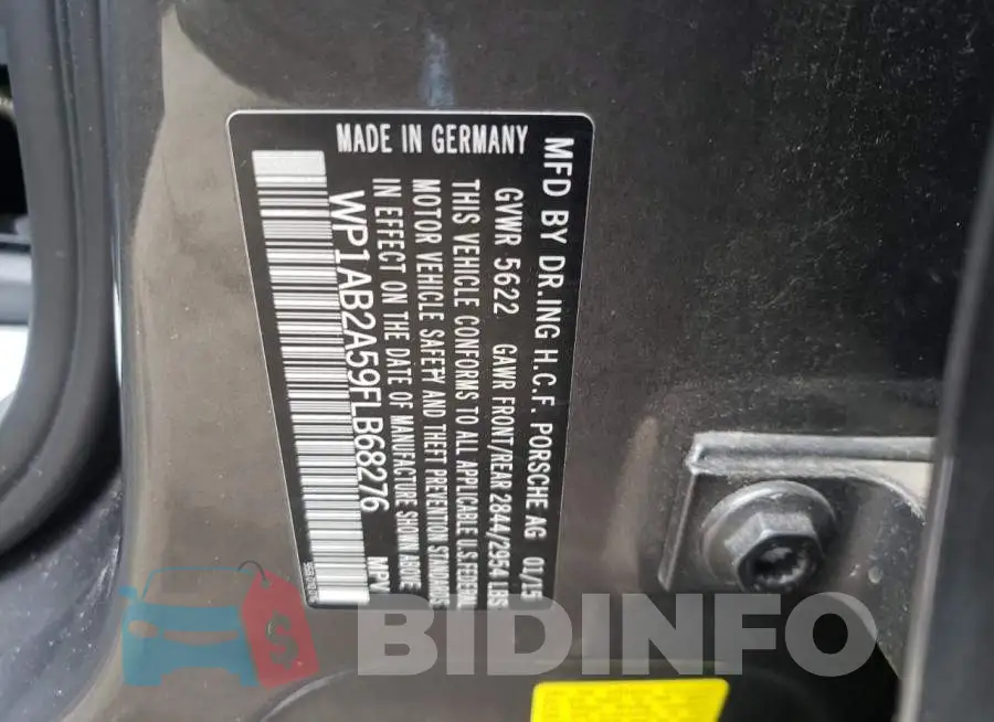 WP1AB2A59FLB68276 Photo# 10
