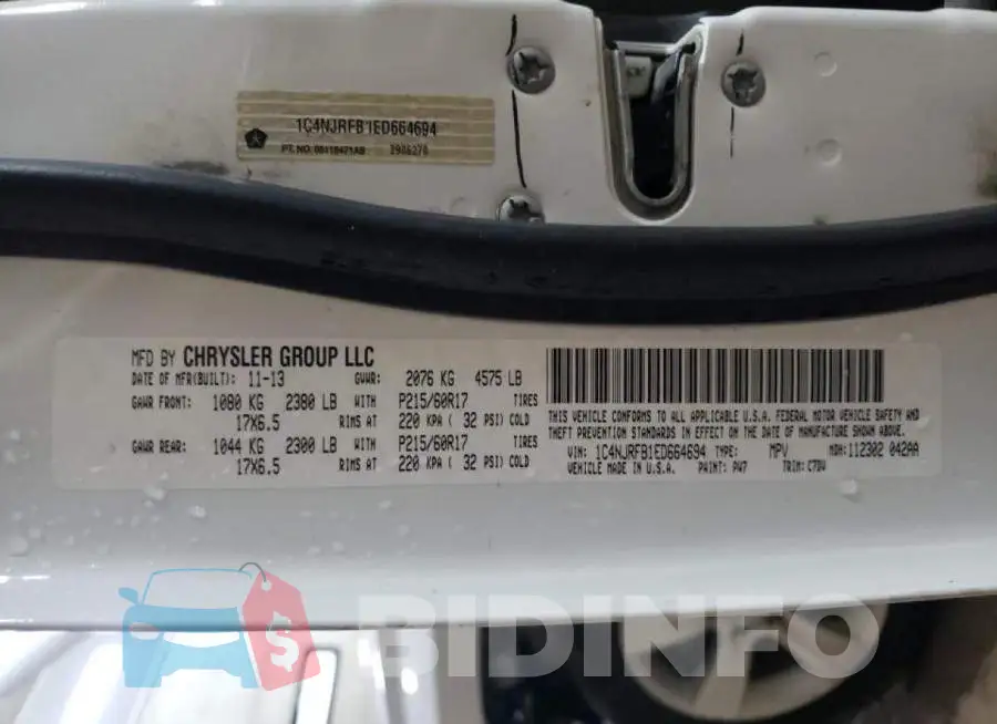 1C4NJRFB1ED664694 Photo# 10