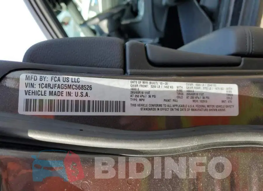 1C4RJFAG5MC568526 Photo# 13
