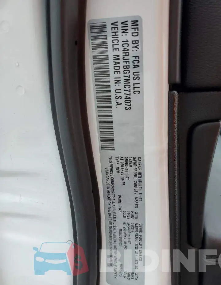 1C4RJFBG7MC774073 Photo# 13