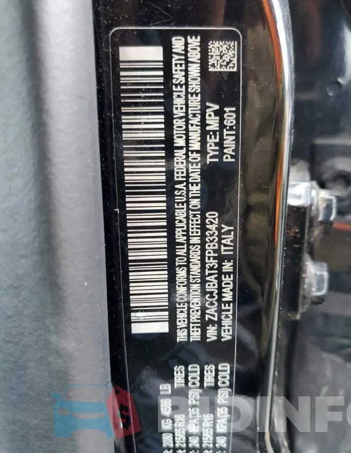ZACCJBAT3FPB33420 Photo# 12