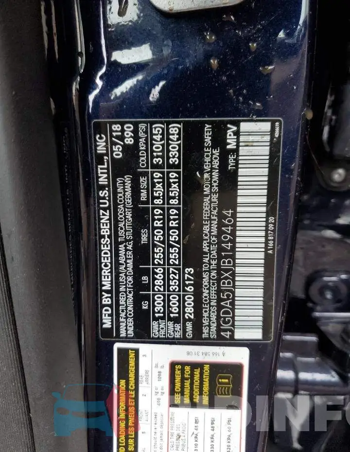 4JGDA5JBXJB149464 Photo# 13