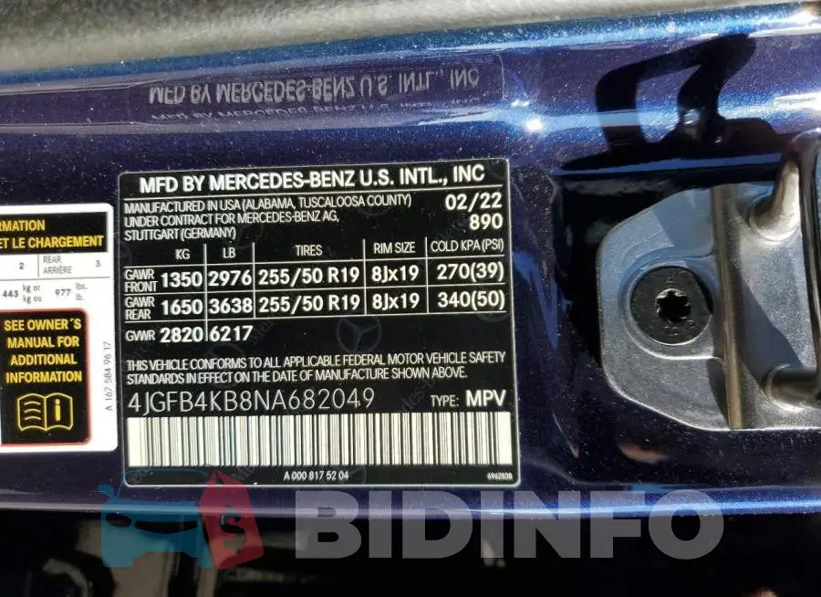 4JGFB4KB8NA682049 Photo# 13