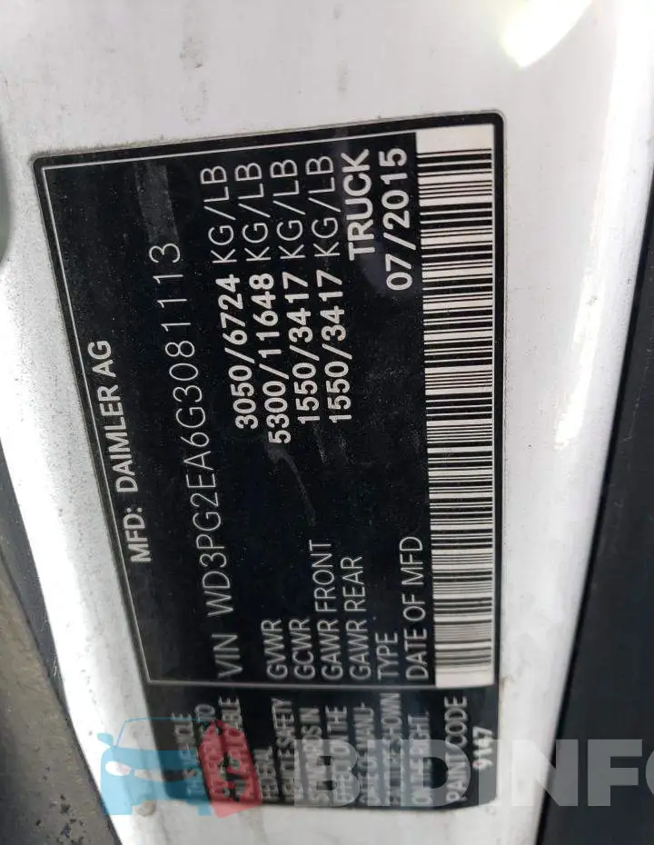WD3PG2EA6G3081113 Photo# 12