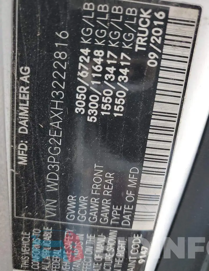 WD3PG2EAXH3222816 Photo# 14