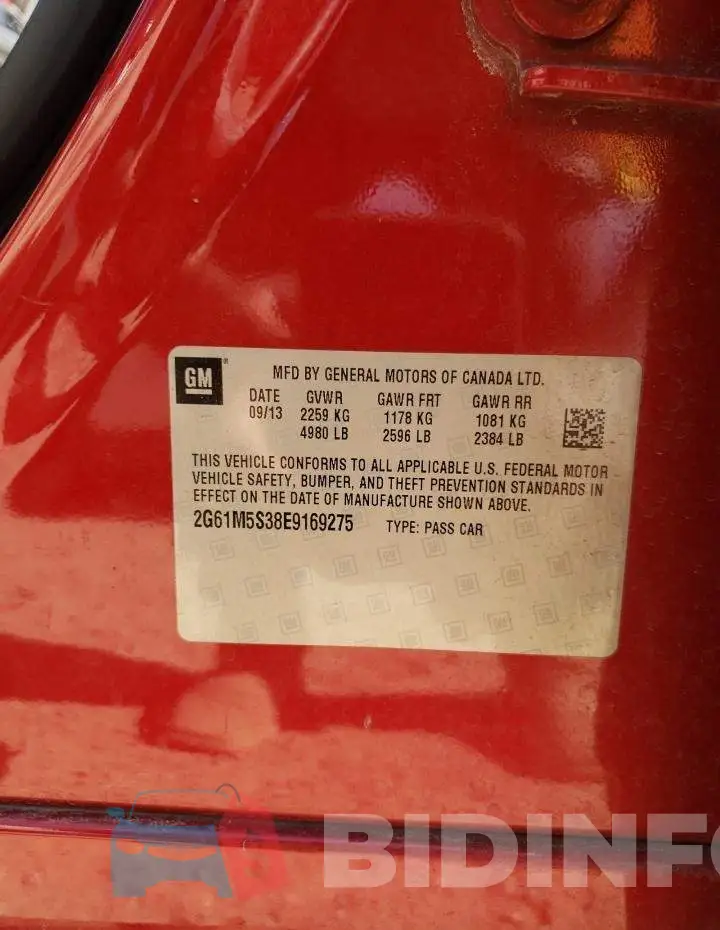 2G61M5S38E9169275 Photo# 10