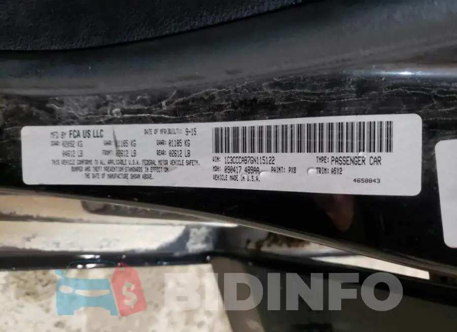 1C3CCCAB7GN115122 Photo# 12