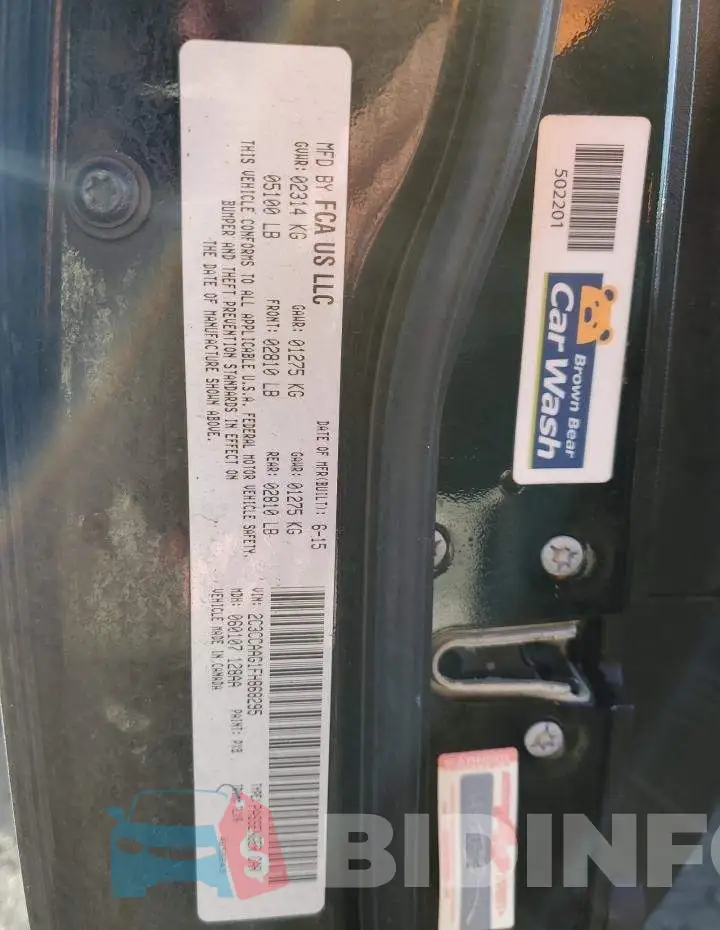 2C3CCAAG1FH868295 Photo# 12