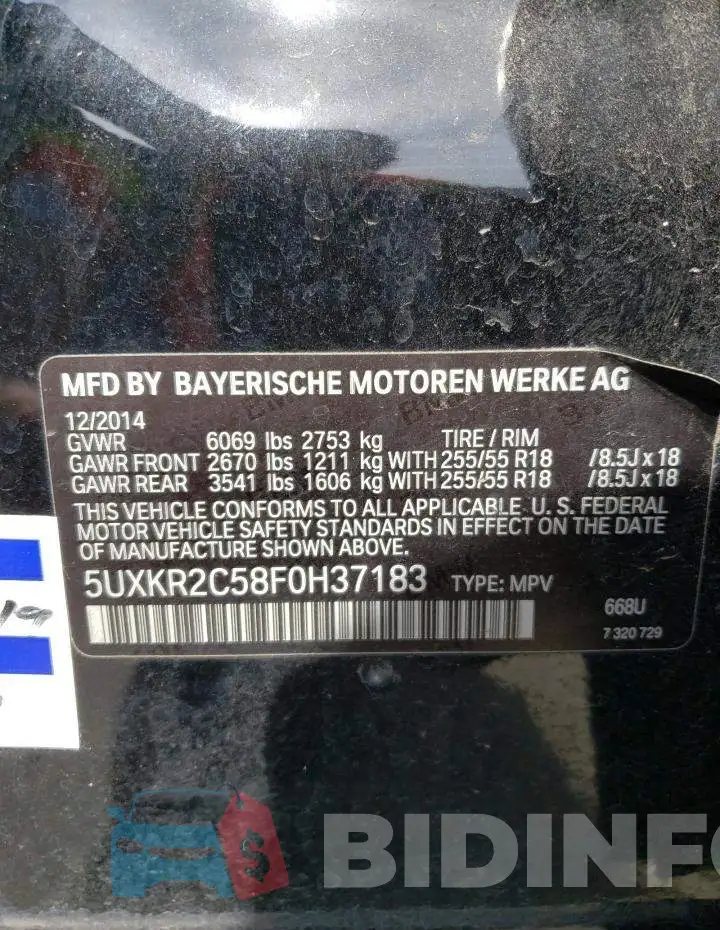 5UXKR2C58F0H37183 Photo# 10