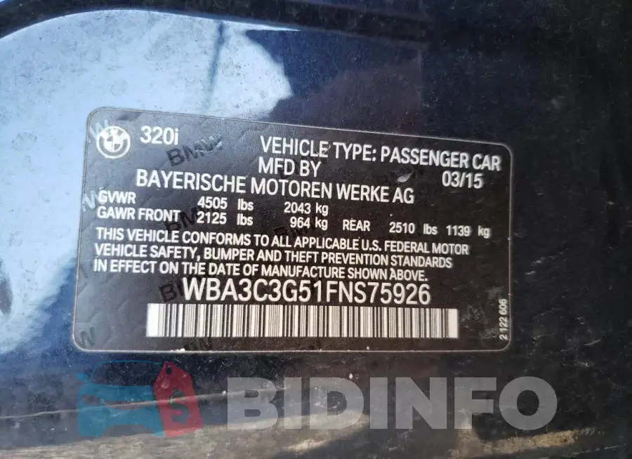 WBA3C3G51FNS75926 Photo# 12