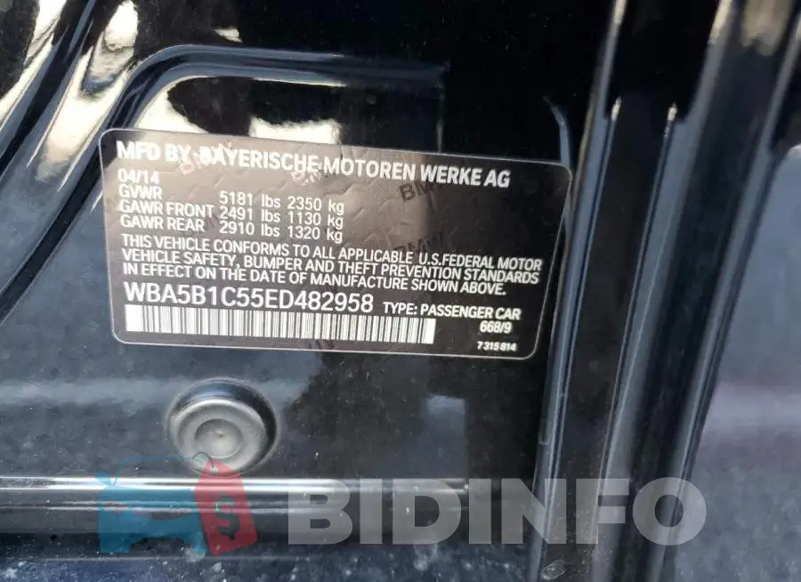 WBA5B1C55ED482958 Photo# 12