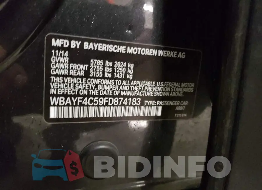 WBAYF4C59FD874183 Photo# 12