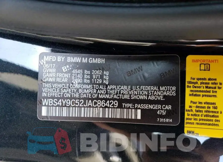 WBS4Y9C52JAC86429 Photo# 10
