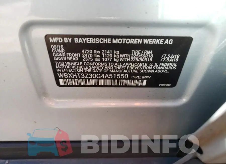 WBXHT3Z30G4A51550 Photo# 10