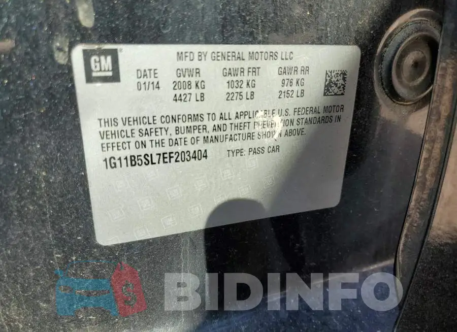 1G11B5SL7EF203404 Photo# 12