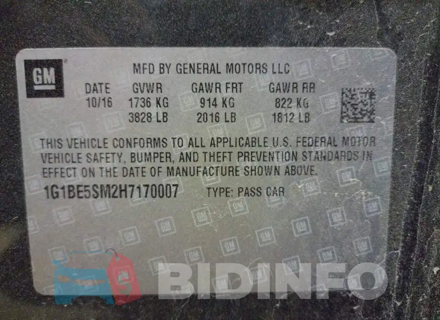 1G1BE5SM2H7170007 Photo# 12
