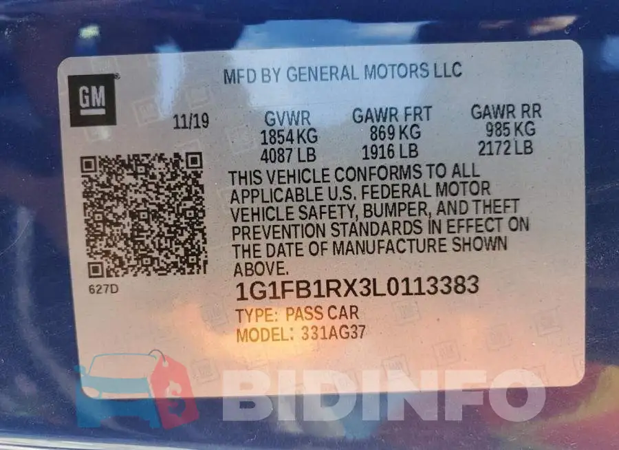 1G1FB1RX3L0113383 Photo# 12