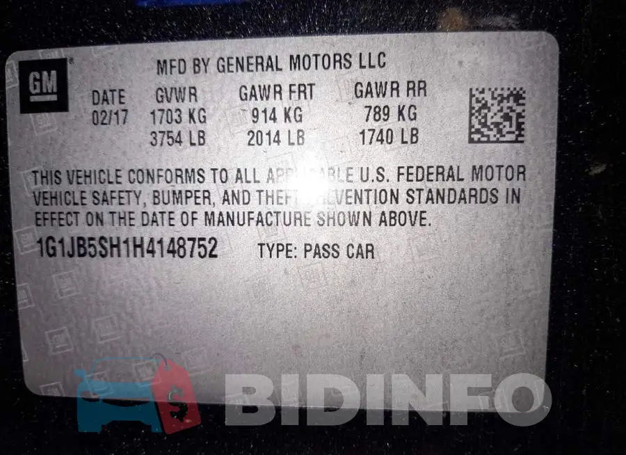 1G1JB5SH1H4148752 Photo# 12