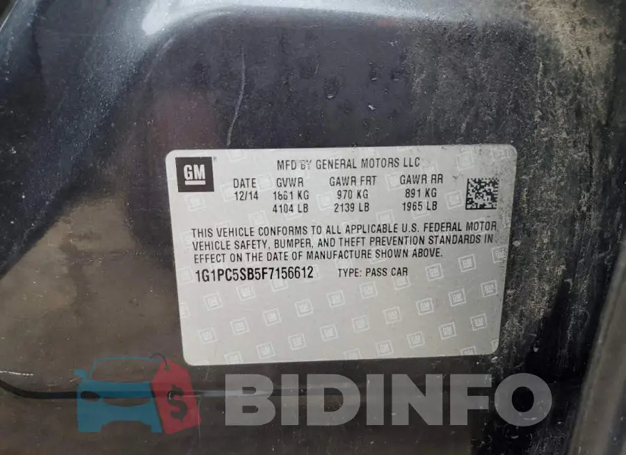 1G1PC5SB5F7156612 Photo# 12