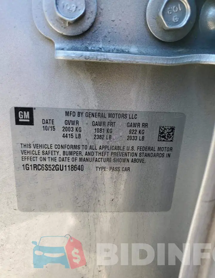 1G1RC6S52GU118640 Photo# 13