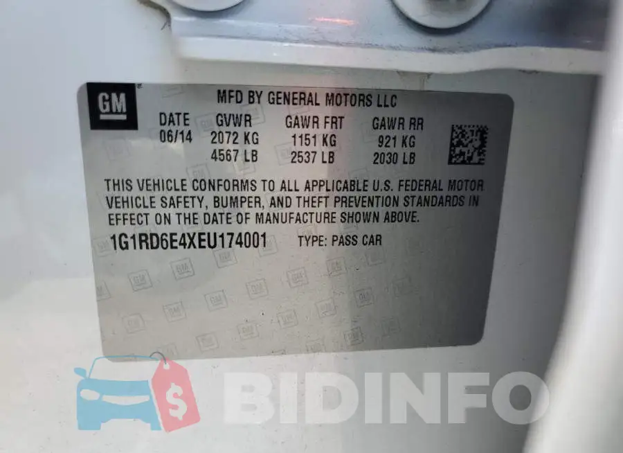 1G1RD6E4XEU174001 Photo# 12