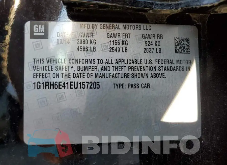1G1RH6E41EU157205 Photo# 12