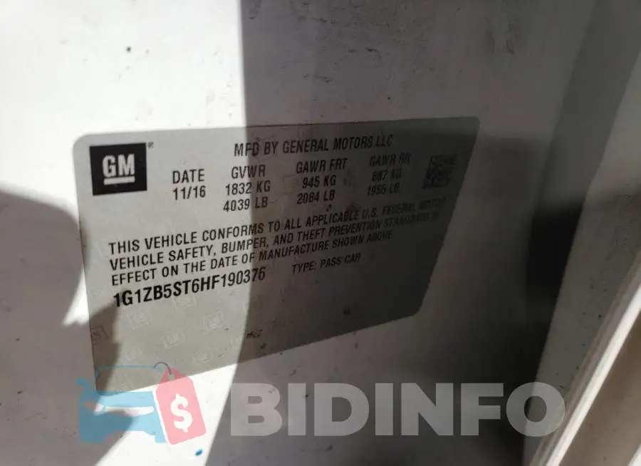1G1ZB5ST6HF190376 Photo# 13