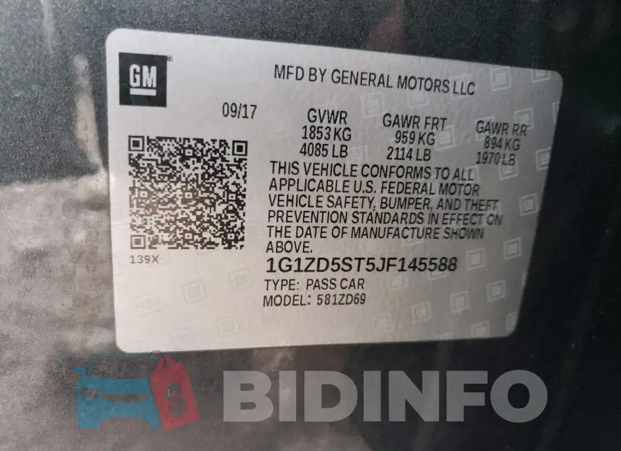 1G1ZD5ST5JF145588 Photo# 12