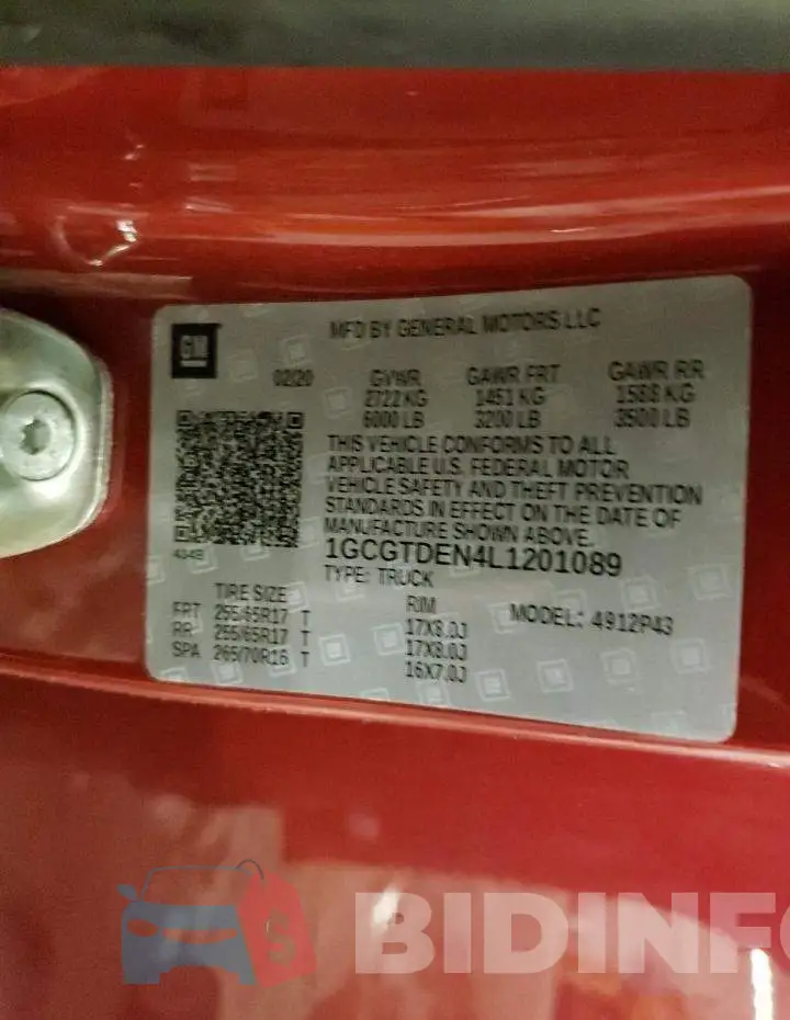 1GCGTDEN4L1201089 Photo# 12