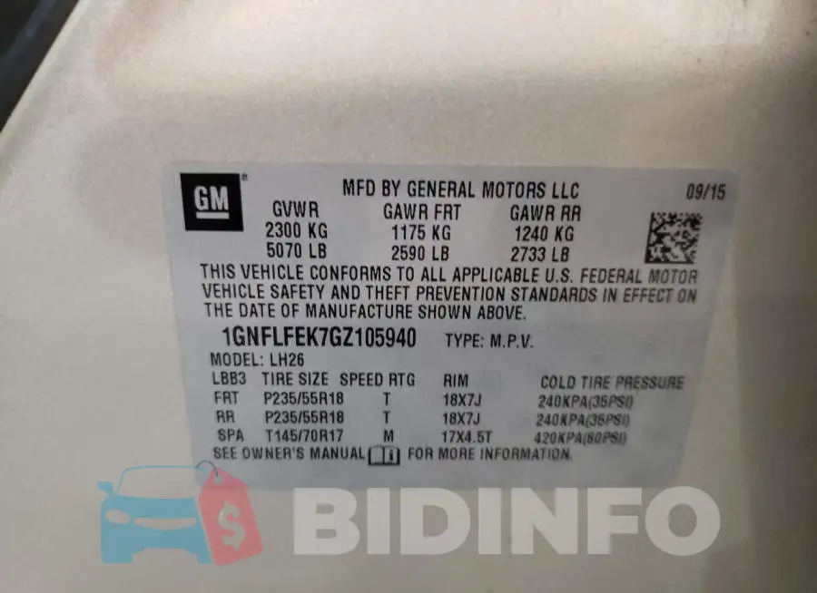 1GNFLFEK7GZ105940 Photo# 10