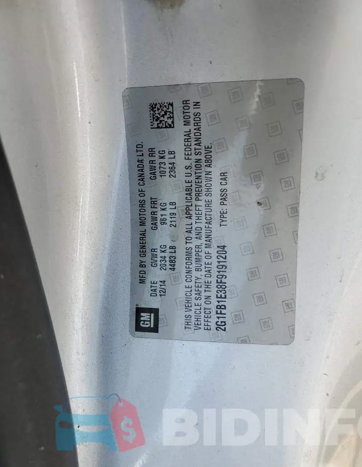 2G1FB1E38F9191204 Photo# 13
