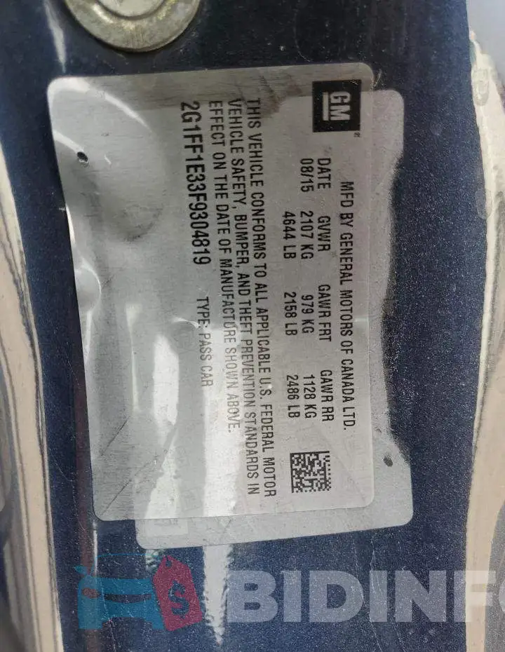 2G1FF1E33F9304819 Photo# 12