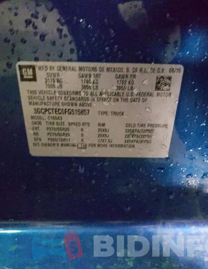 3GCPCTEC6FG515857 Photo# 13