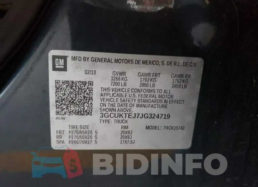 3GCUKTEJ7JG324719 Photo# 10