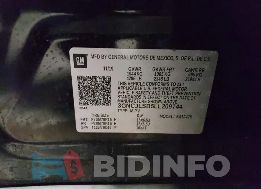3GNCJLSB5LL209744 Photo# 12
