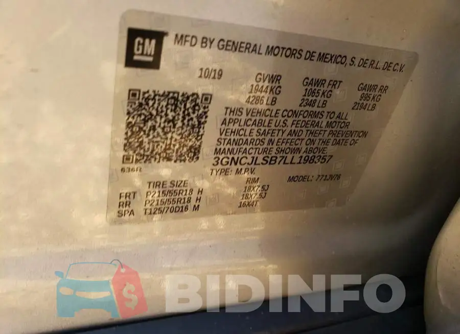 3GNCJLSB7LL198357 Photo# 12