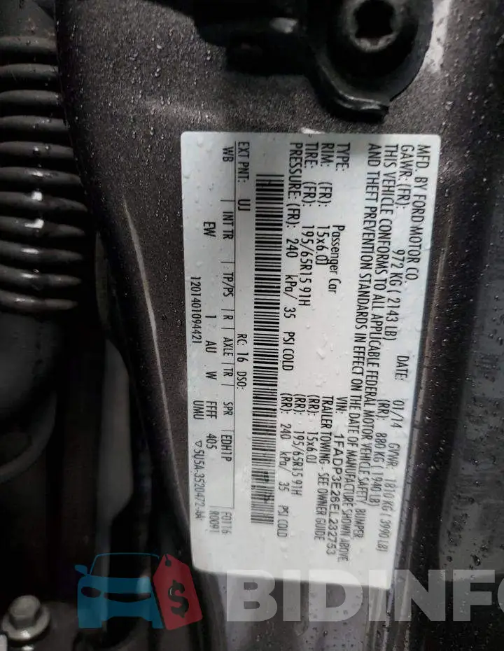 1FADP3E26EL232753 Photo# 12