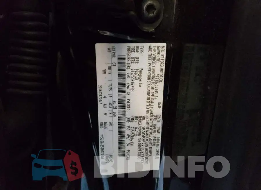 1FADP3F22GL279411 Photo# 12