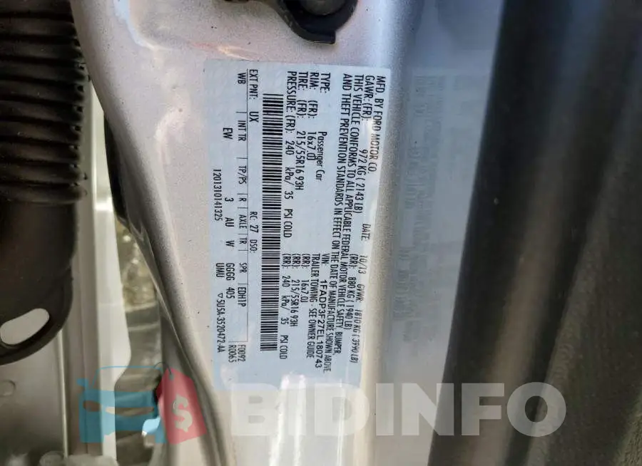 1FADP3F27EL180743 Photo# 12