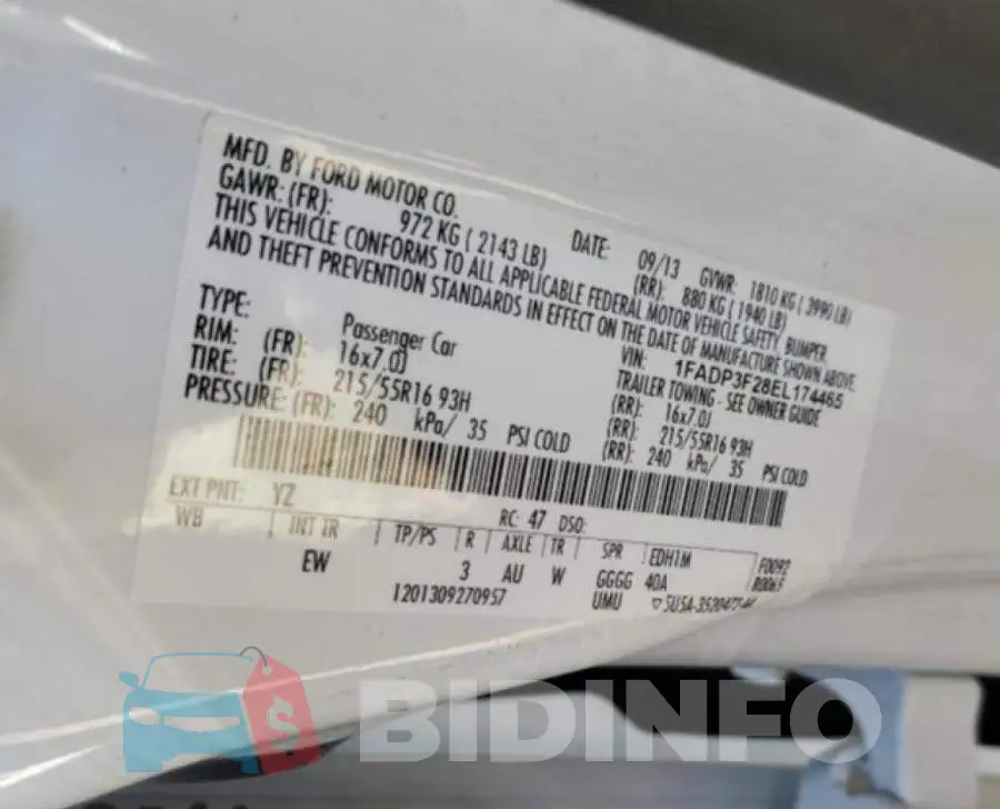 1FADP3F28EL174465 Photo# 13